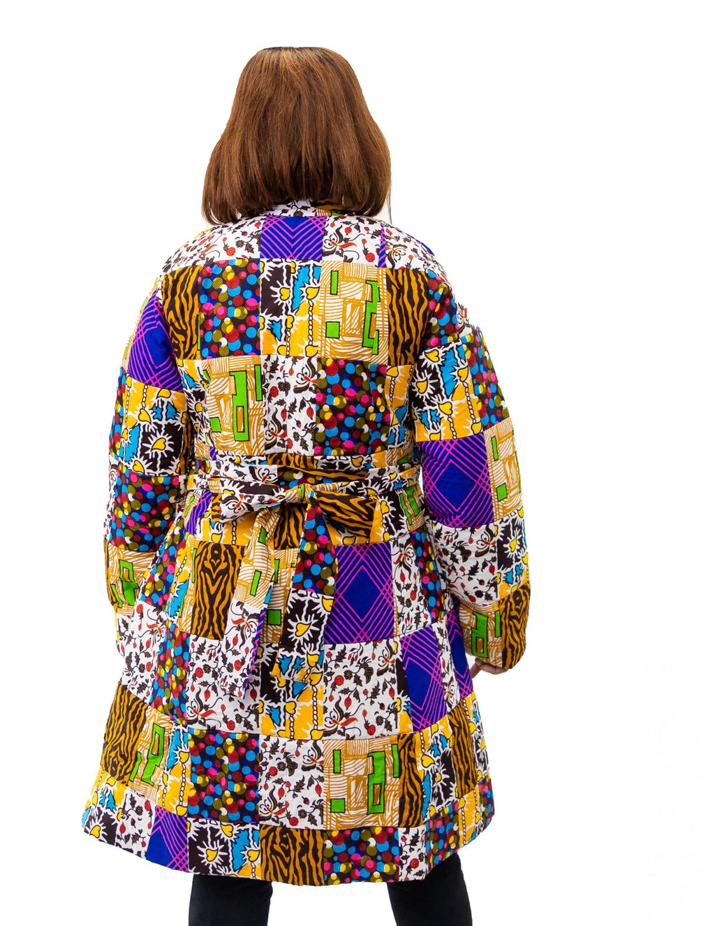 Anaya Colourful African Patchwork Print Coat