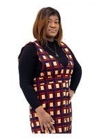 Lyla African Kente Print Pinafore Dress