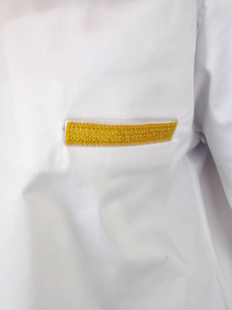 Cljo White & African Embroidery Occasion Shirt