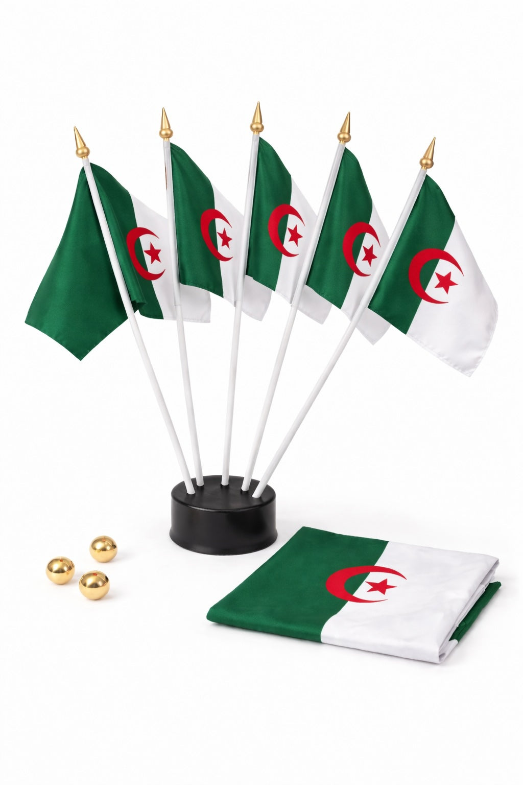 Algeria National Flag – Large, Medium Handheld & Tabletop Mini Flag Options