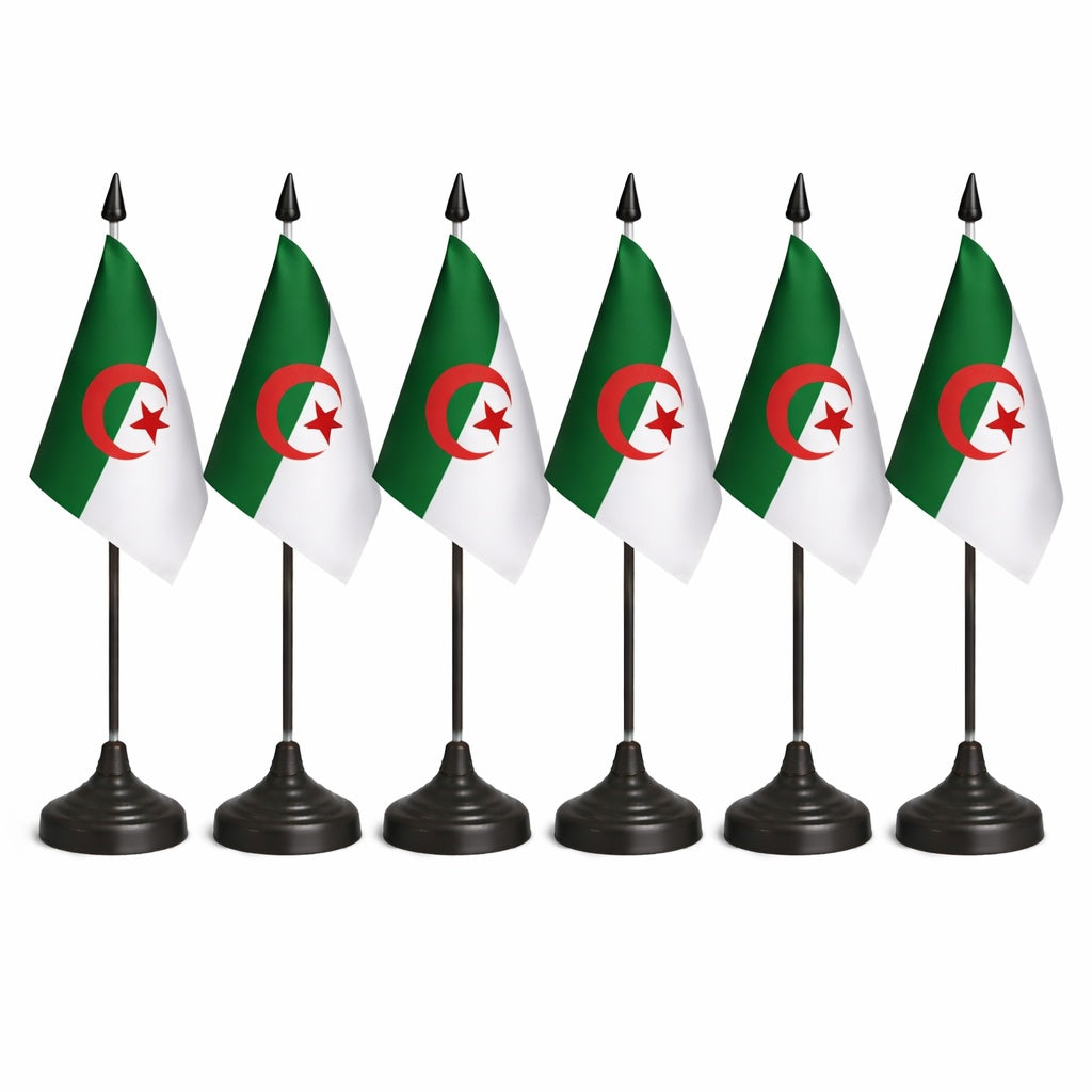 Algeria National Flag – Large, Medium Handheld & Tabletop Mini Flag Options