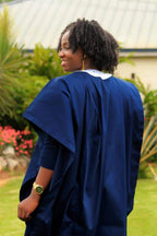 Agbada Blue & White Embroidery Suit