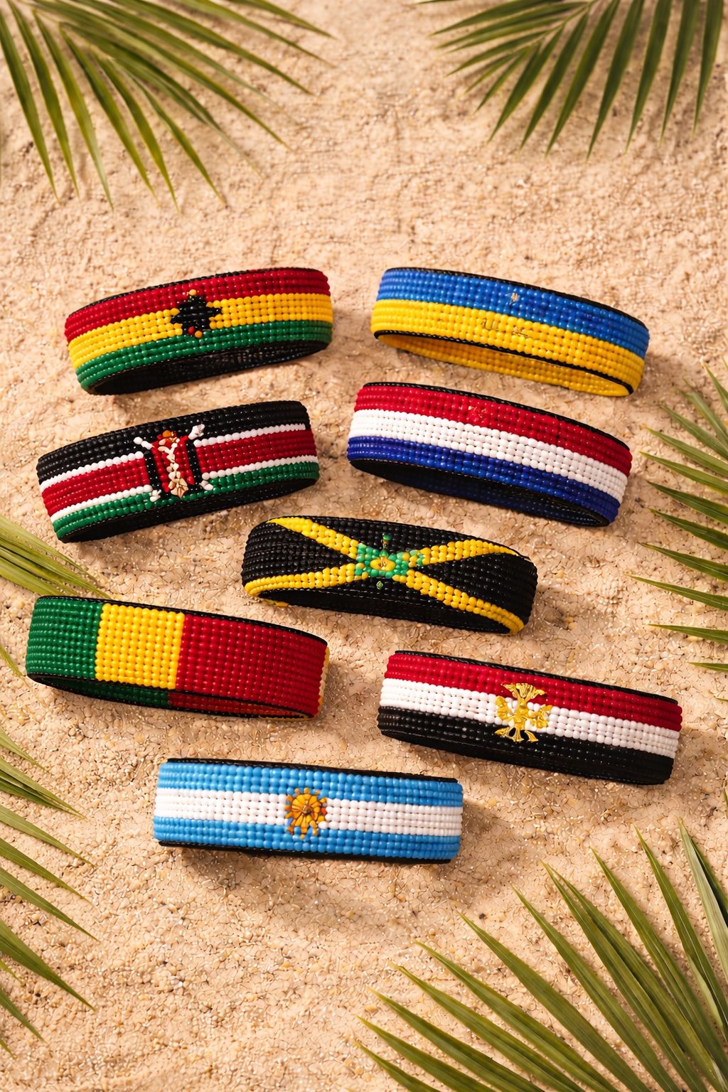 Country Beaded Bracelet – Handmade Cultural Beads Wristband