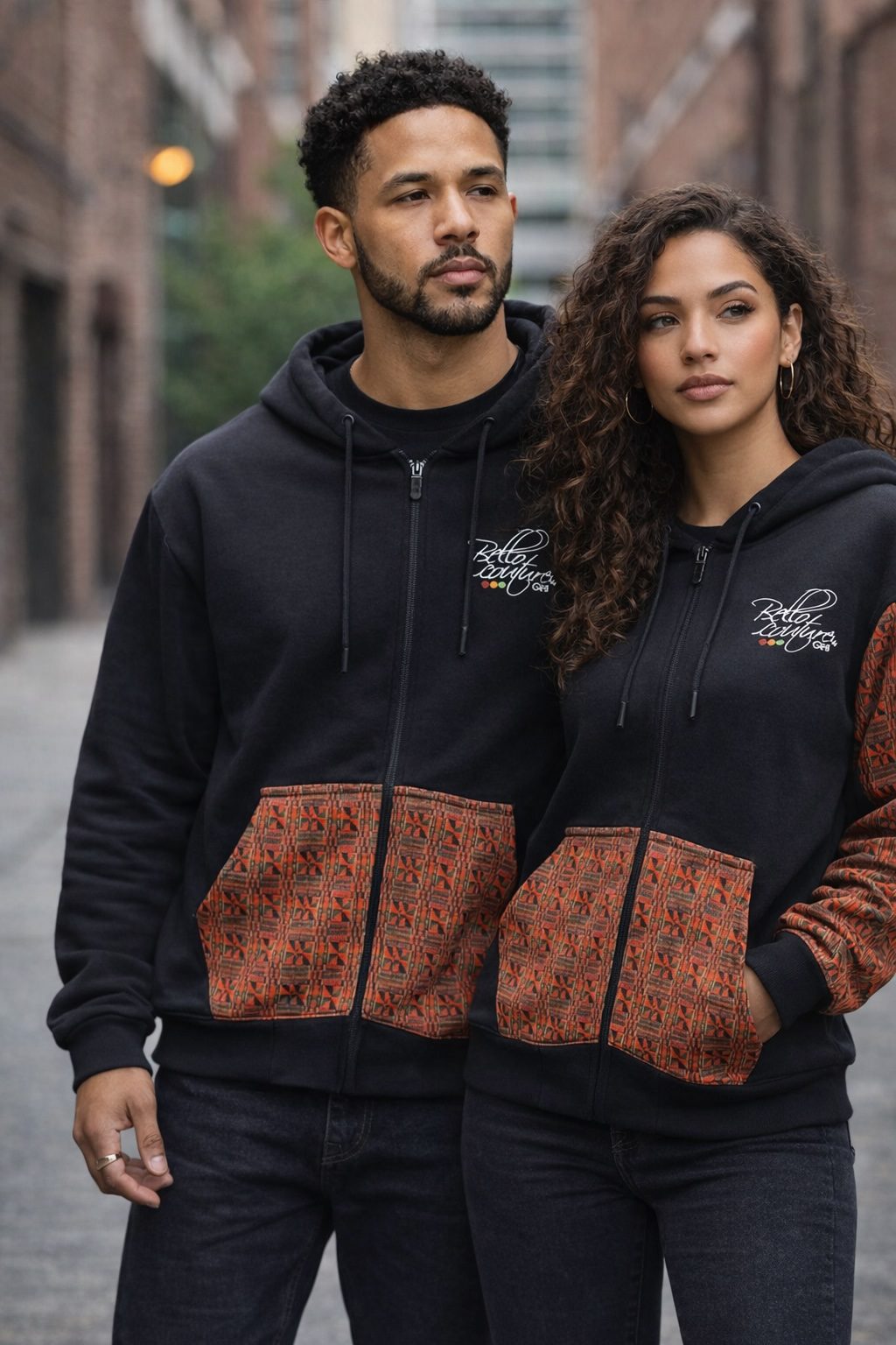 Unisex Afro-Fusion Zip Hoodie