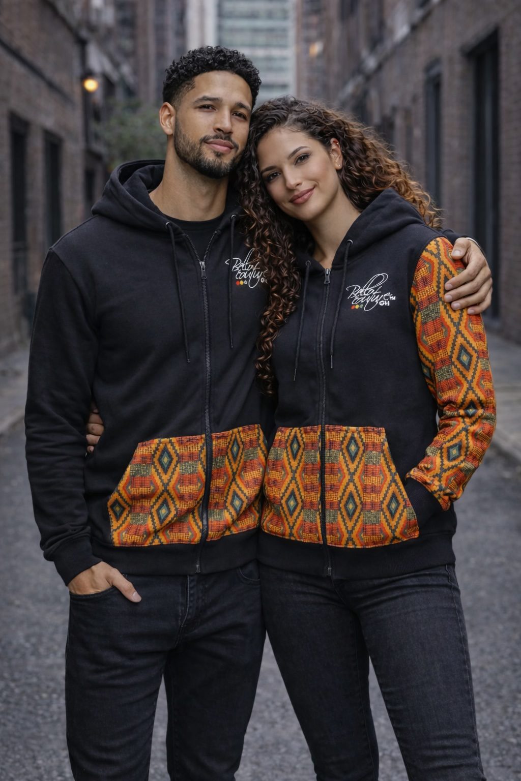 Unisex Afro-Fusion Zip Hoodie