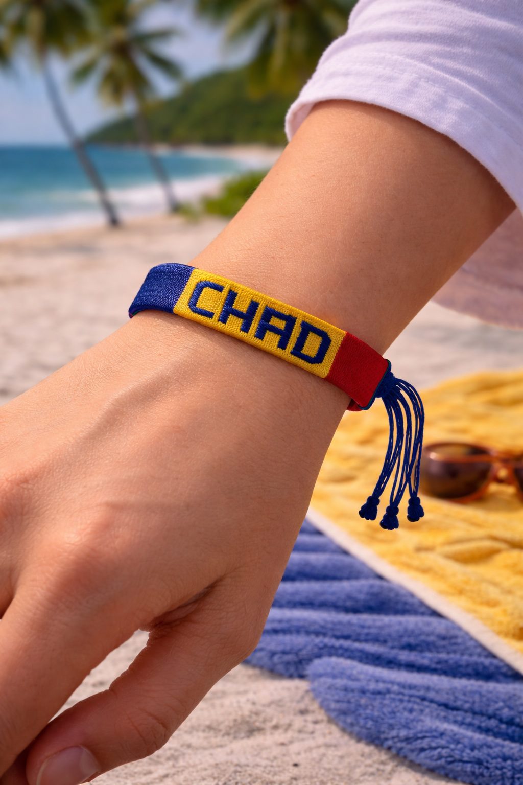 Country Name Flag Woven Bracelet