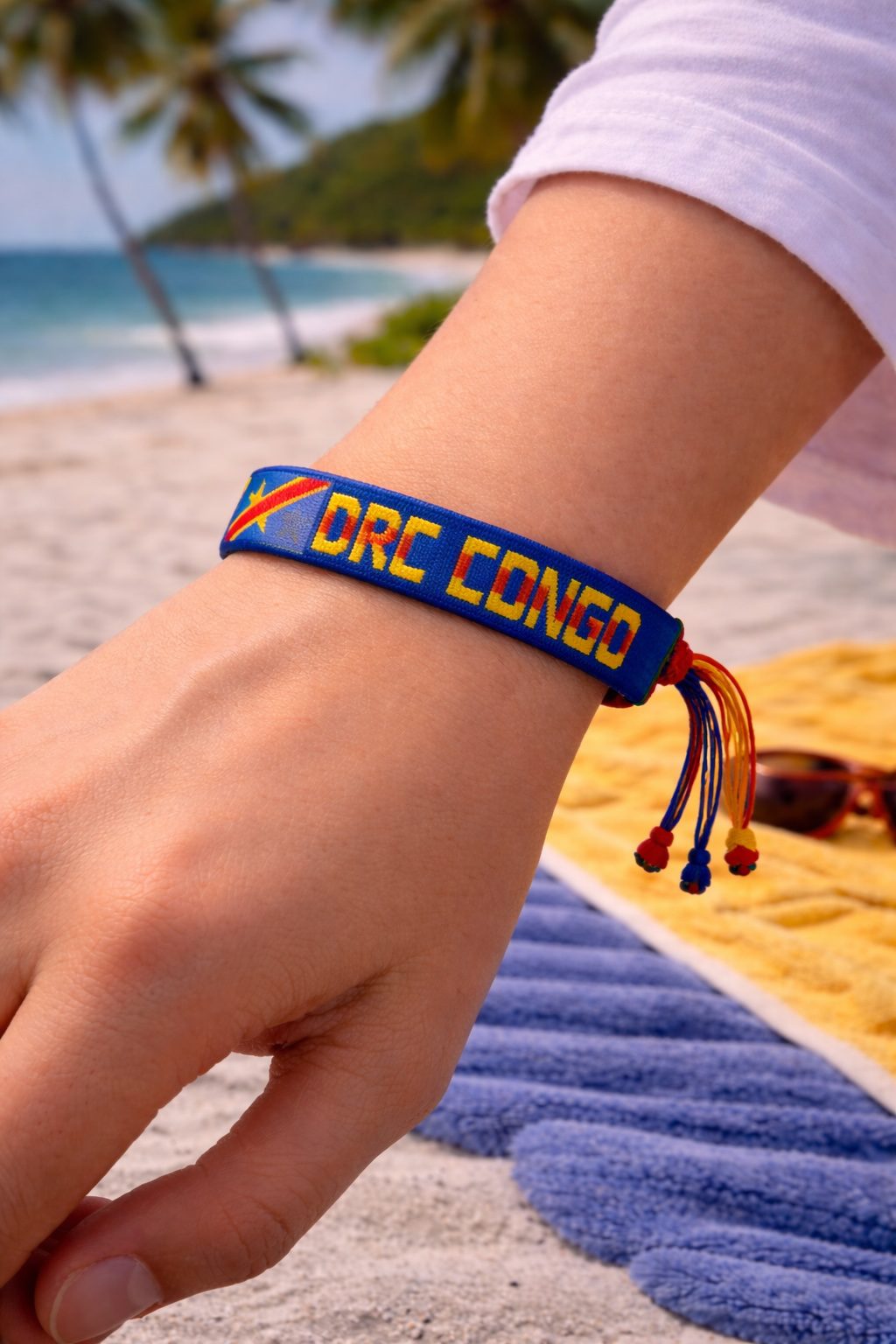 Country Name Flag Woven Bracelet
