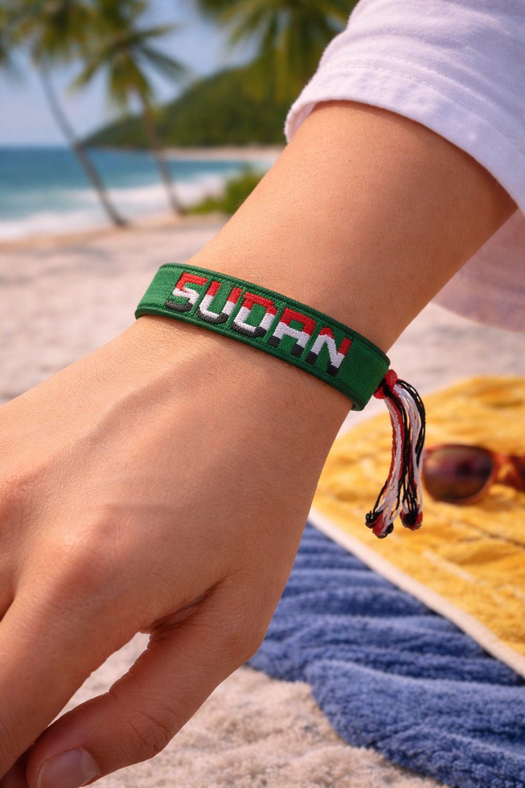 Country Name Flag Woven Bracelet