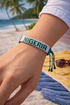 Country Name Flag Woven Bracelet