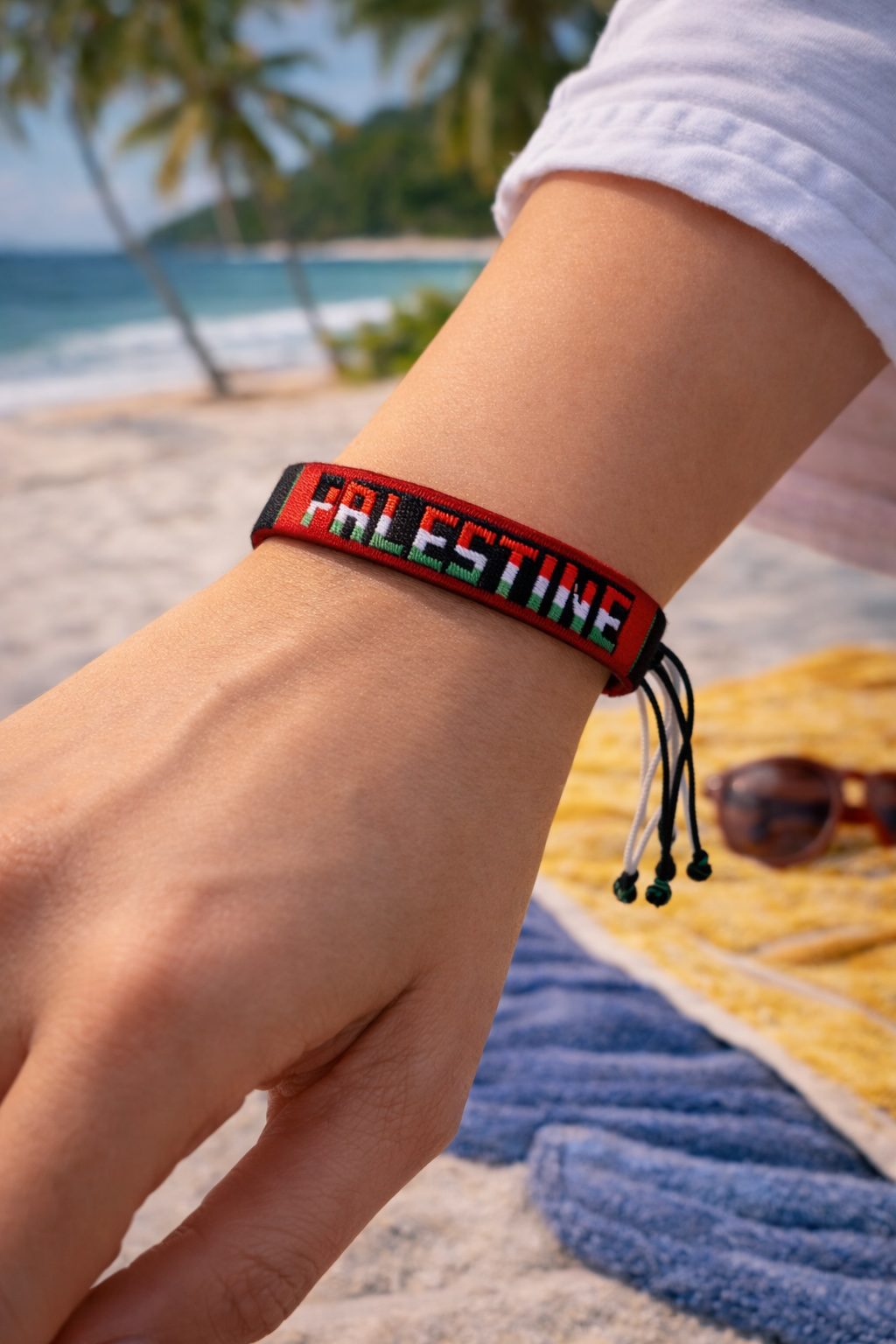 Country Name Flag Woven Bracelet