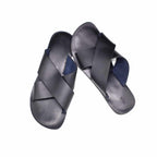 Tedros Cross Strap Leather Sandals