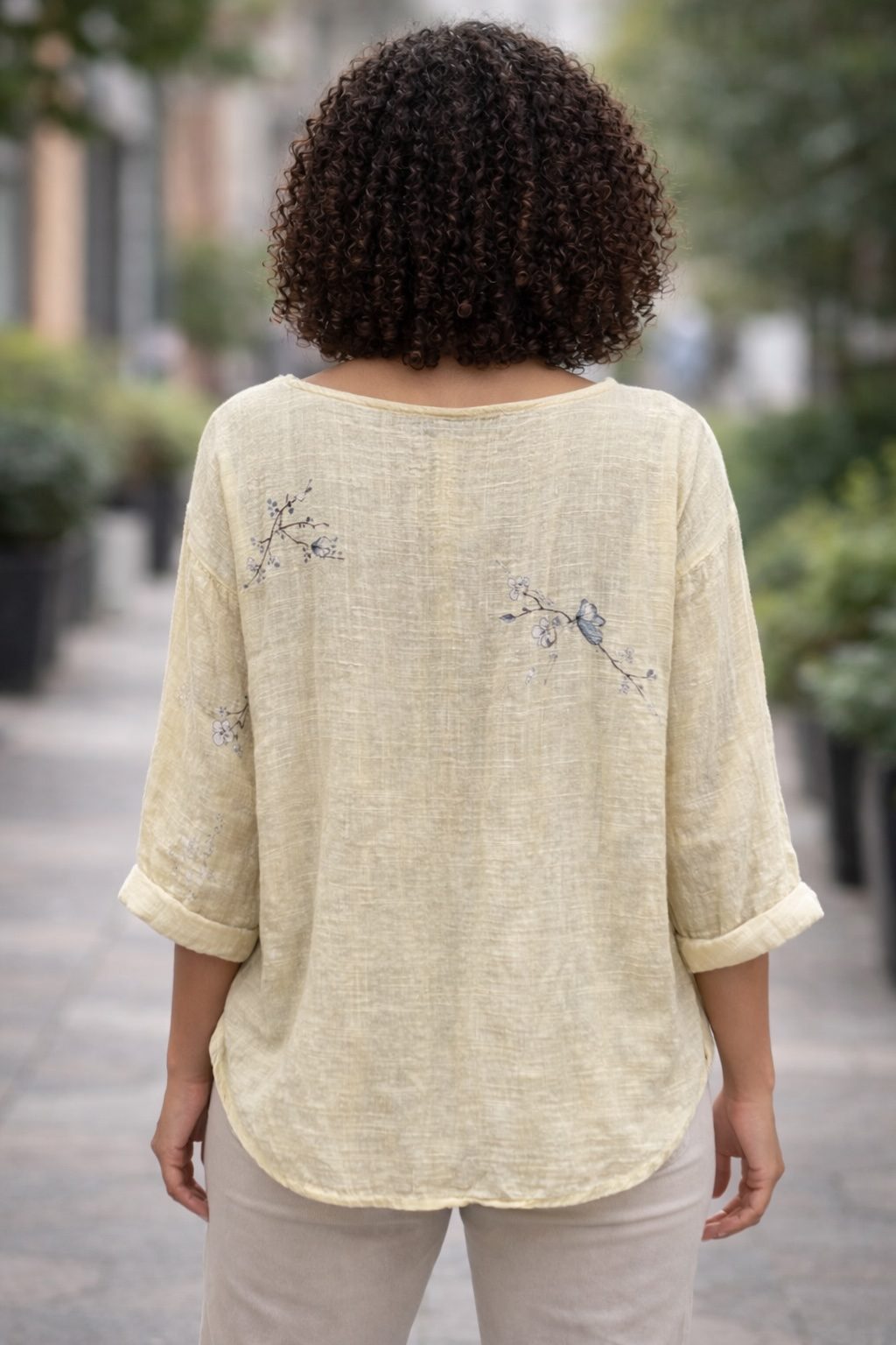 Butterfly Relaxed Tunic Blouse