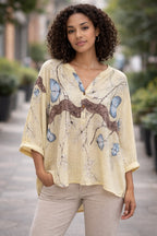 Butterfly Relaxed Tunic Blouse
