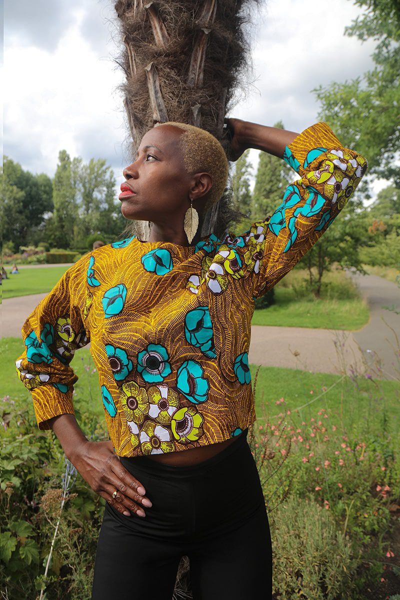 Akinyi Ankara Cropped Floral Top