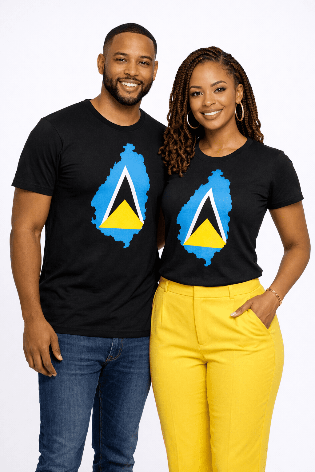 Clara St Lucia Country Flag Top