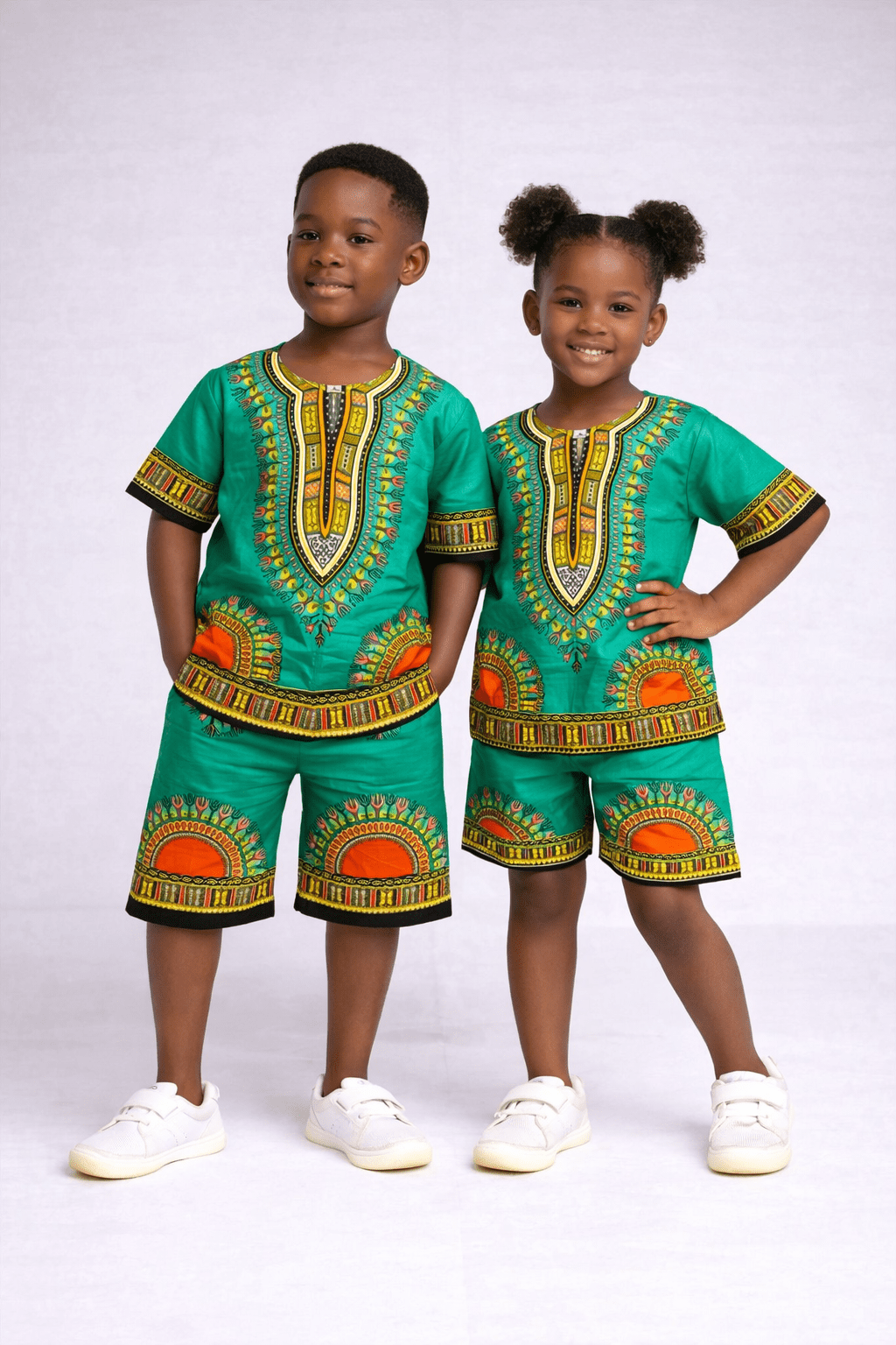 Unisex Vibrant and Traditional Children's Dashiki Set