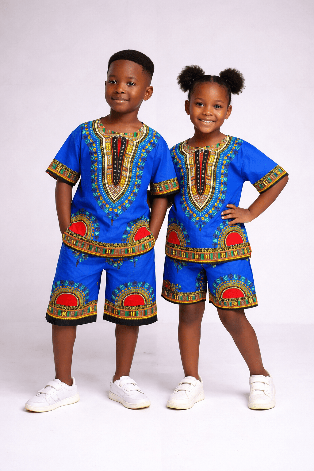 Unisex Vibrant and Traditional Children's Dashiki Set