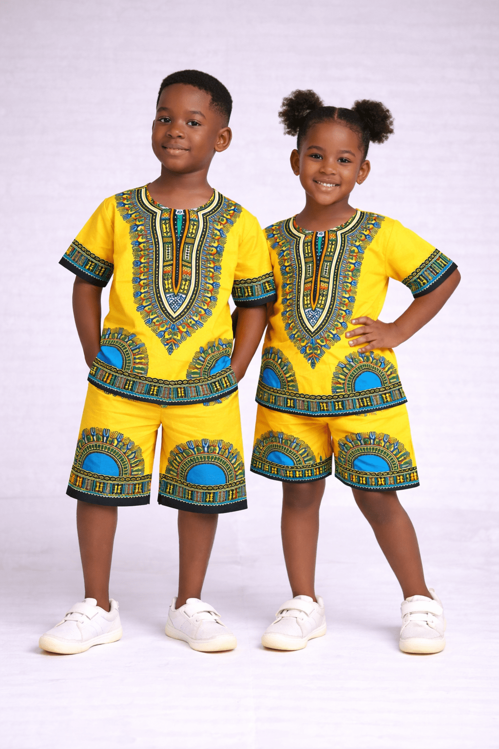 Unisex Vibrant and Traditional Children's Dashiki Set