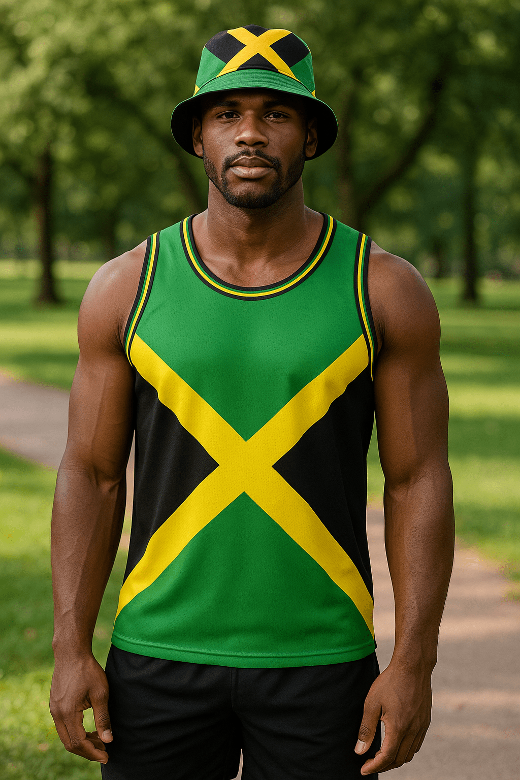 Jamaica Flag Mesh Vest