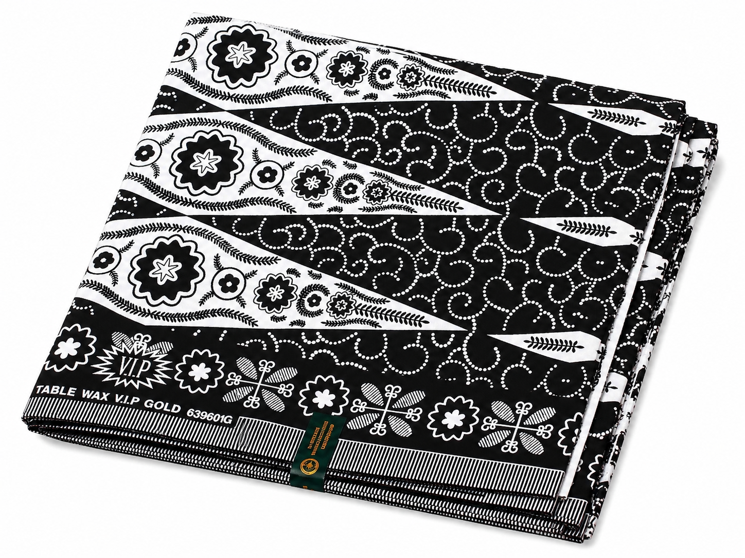 6-Yard Black and White Africa Print Ankara Fabric Wax Print Suitable For Any African  Apparel