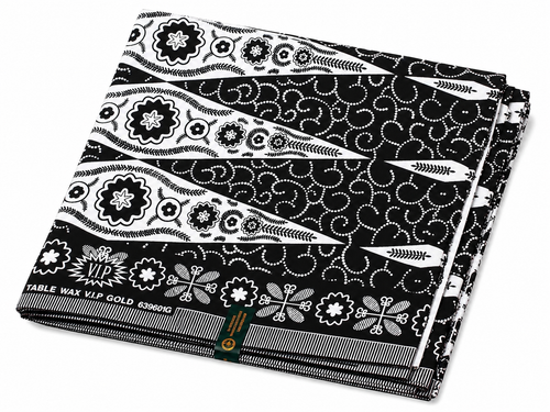 6-Yard Black and White Africa Print Ankara Fabric Wax Print Suitable For Any African  Apparel