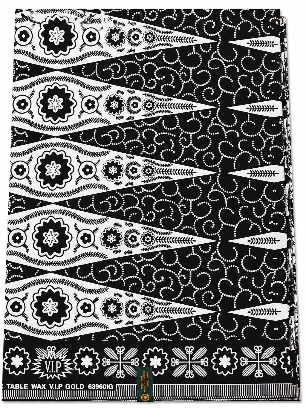 6-Yard Black and White Africa Print Ankara Fabric Wax Print Suitable For Any African  Apparel