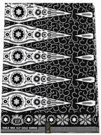 6-Yard Black and White Africa Print Ankara Fabric Wax Print Suitable For Any African  Apparel