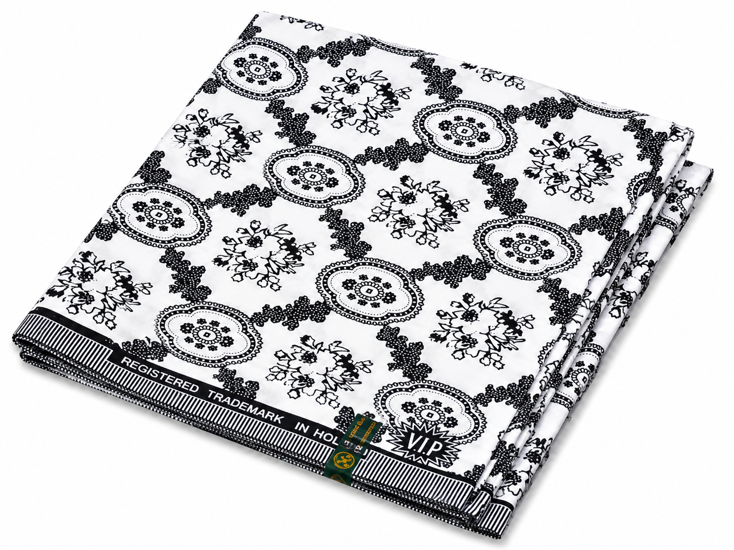 6-Yard Black and White Africa Print Ankara Fabric Wax Print Suitable For Any African  Apparel