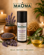 MAOMA Restful Balance Lavender & Vetiver Massage Oil – Relaxing Body & Aromatherapy Oil