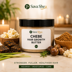 Sava Shea Chebe Hair Growth Butter with Shea Butter, Castor, Rosemary & Baobab Oil – 250g