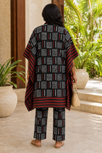 African Print Kimono (Aso-Oke) & Wide-Leg Trouser Set