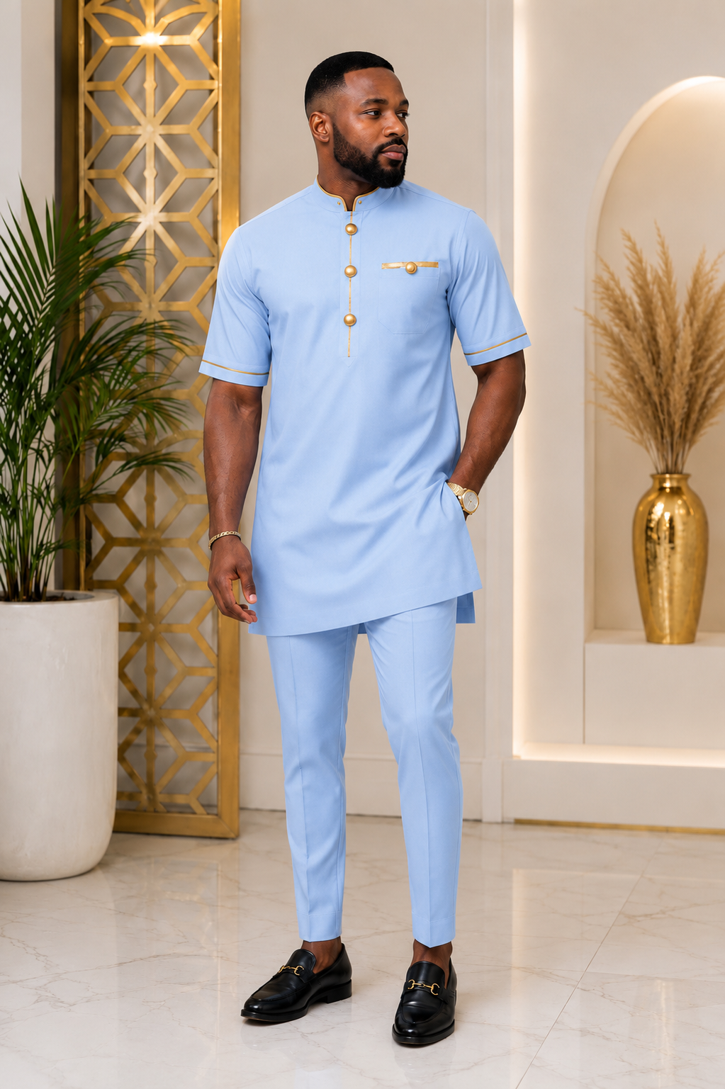 Men's African Two Piece Set