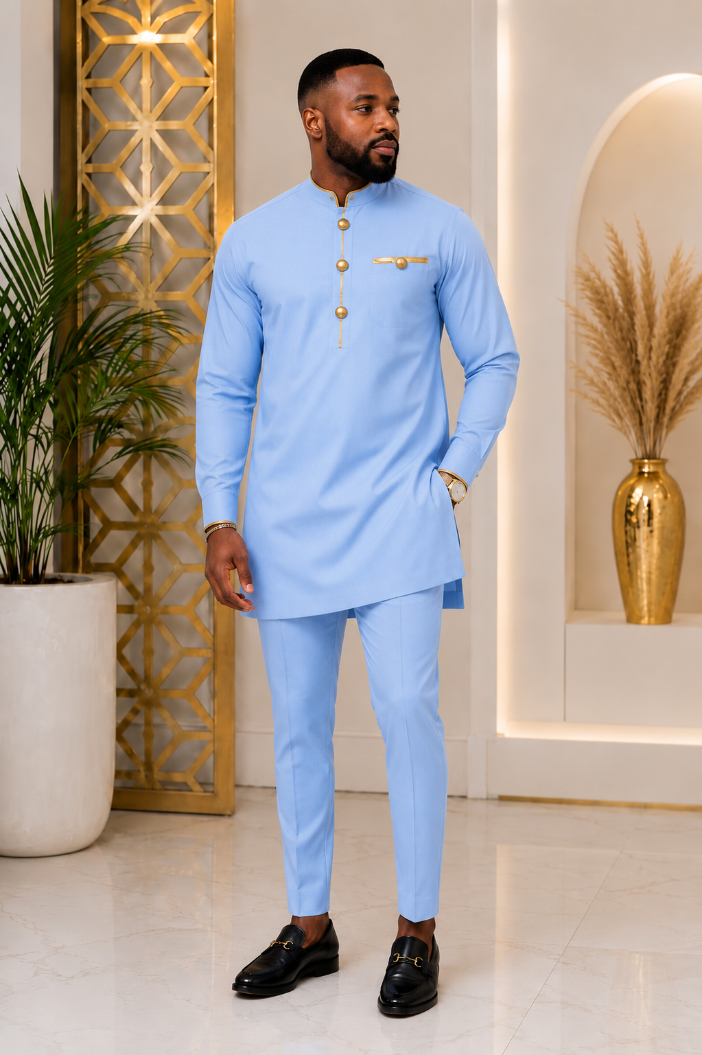 Men's African Two Piece Set