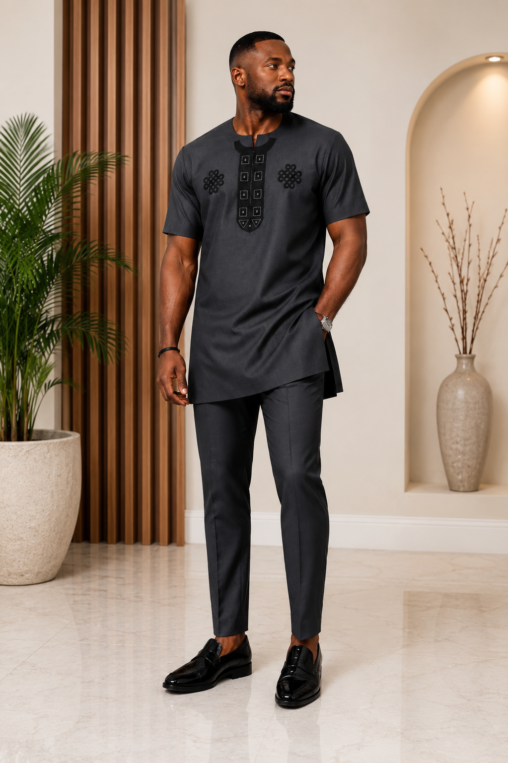 Men's African Two Piece Set