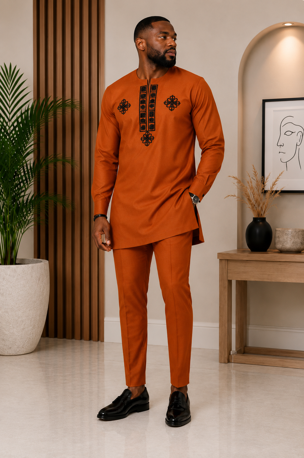 Men's African Two Piece Set
