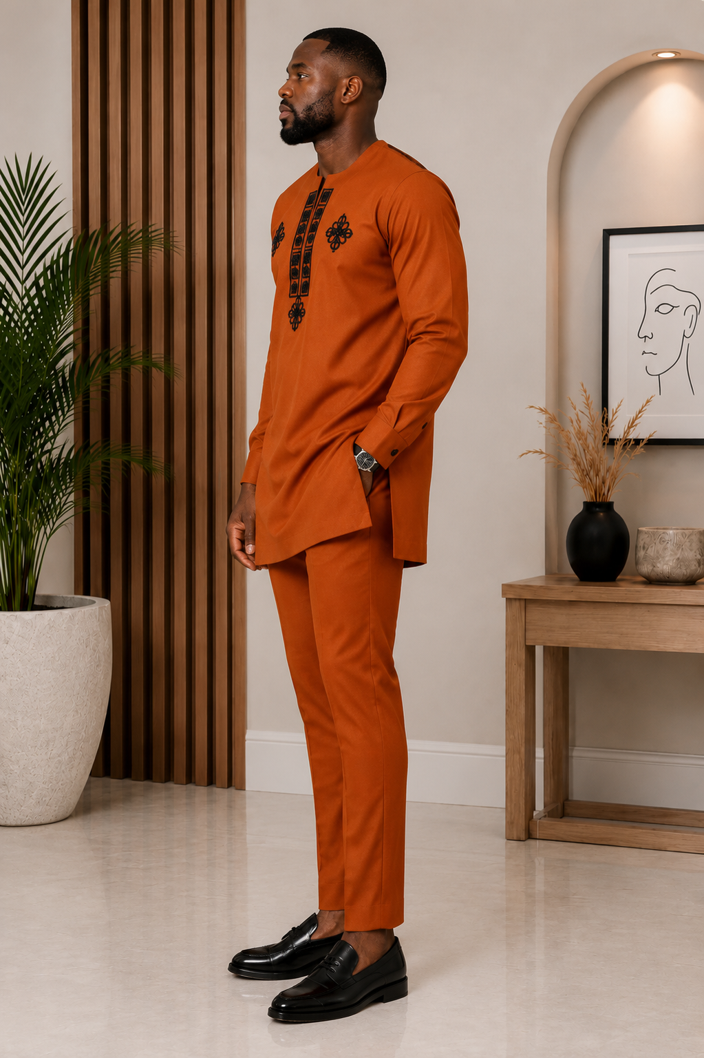 Men's African Two Piece Set