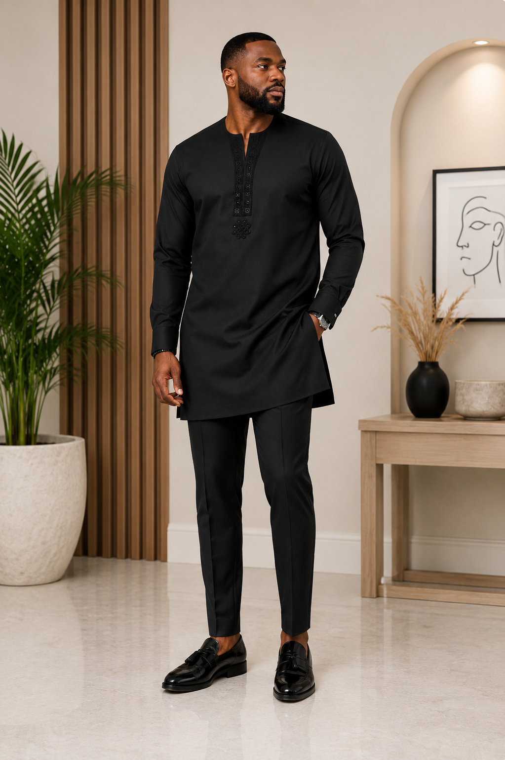 Men's African Two Piece Set