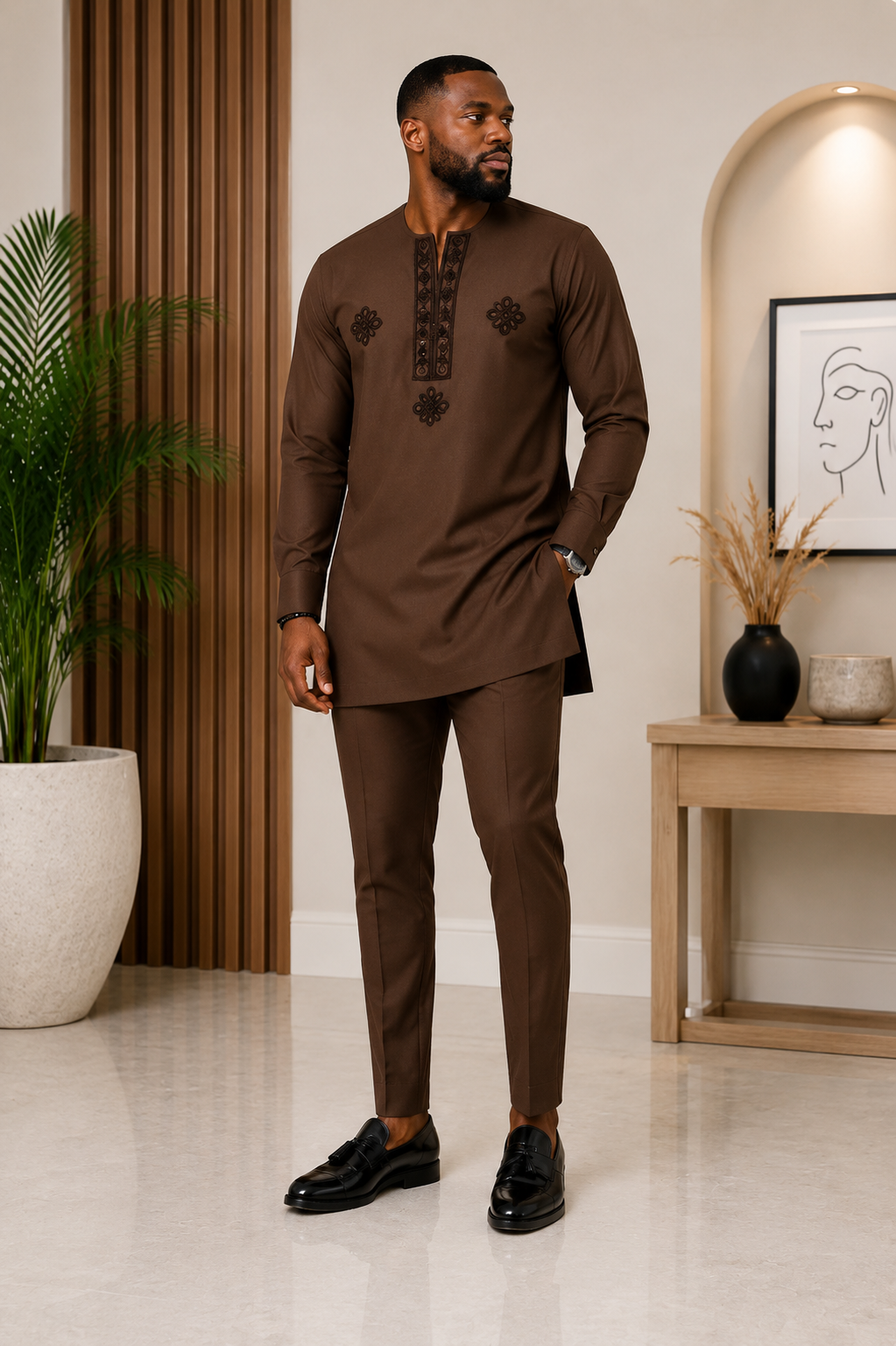 Men's African Two Piece Set