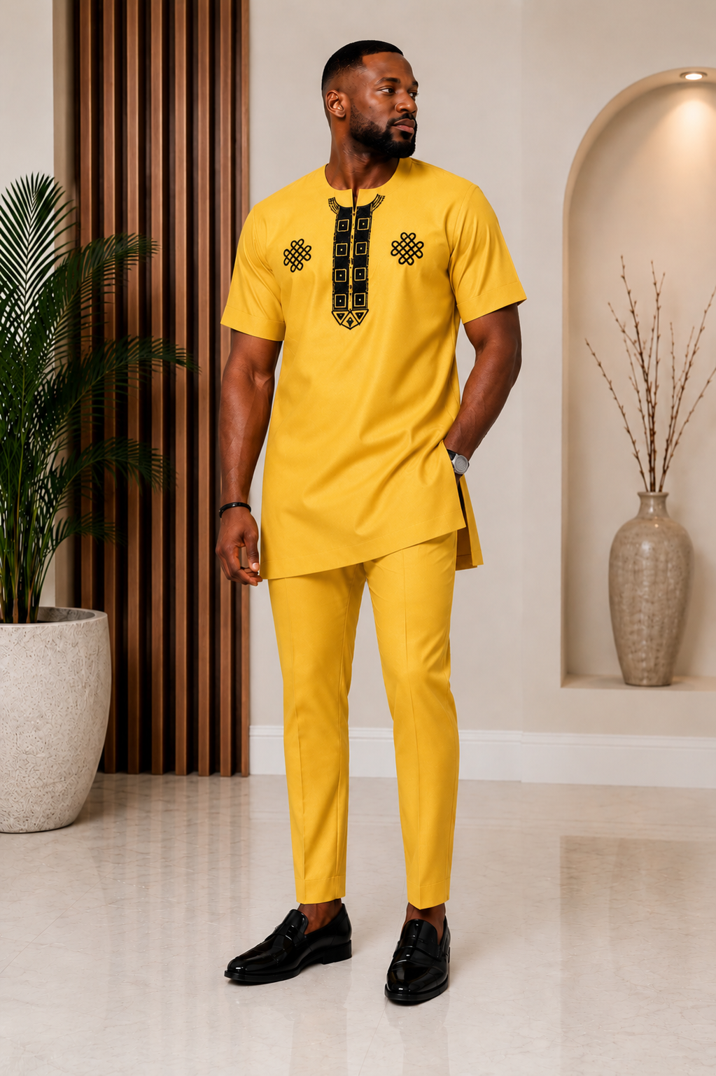 Men's African Two Piece Set