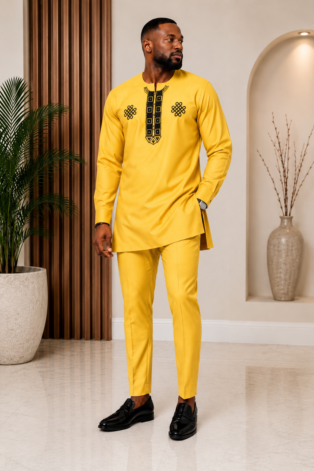 Men's African Two Piece Set