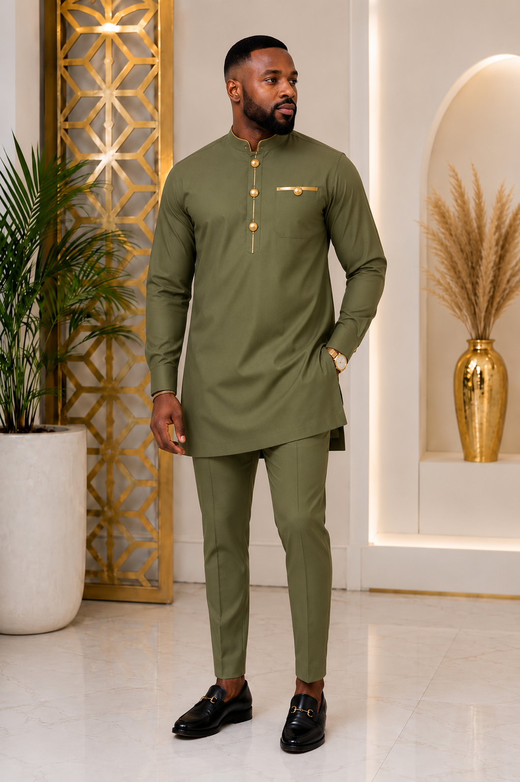 Men's African Two Piece Set