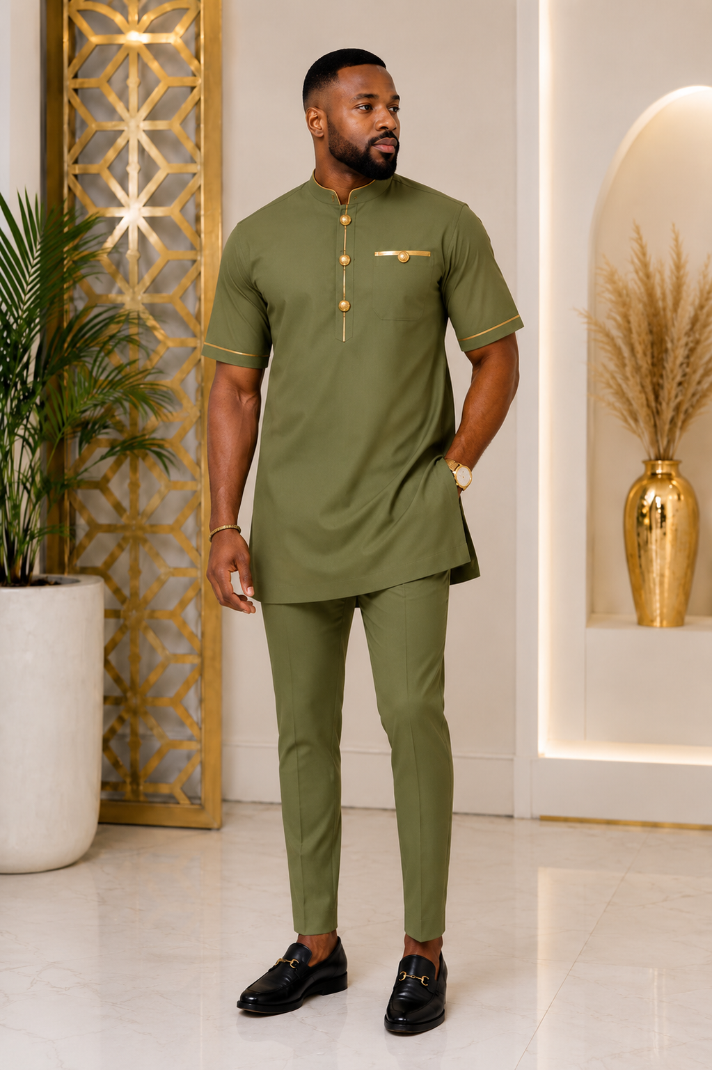 Men's African Two Piece Set