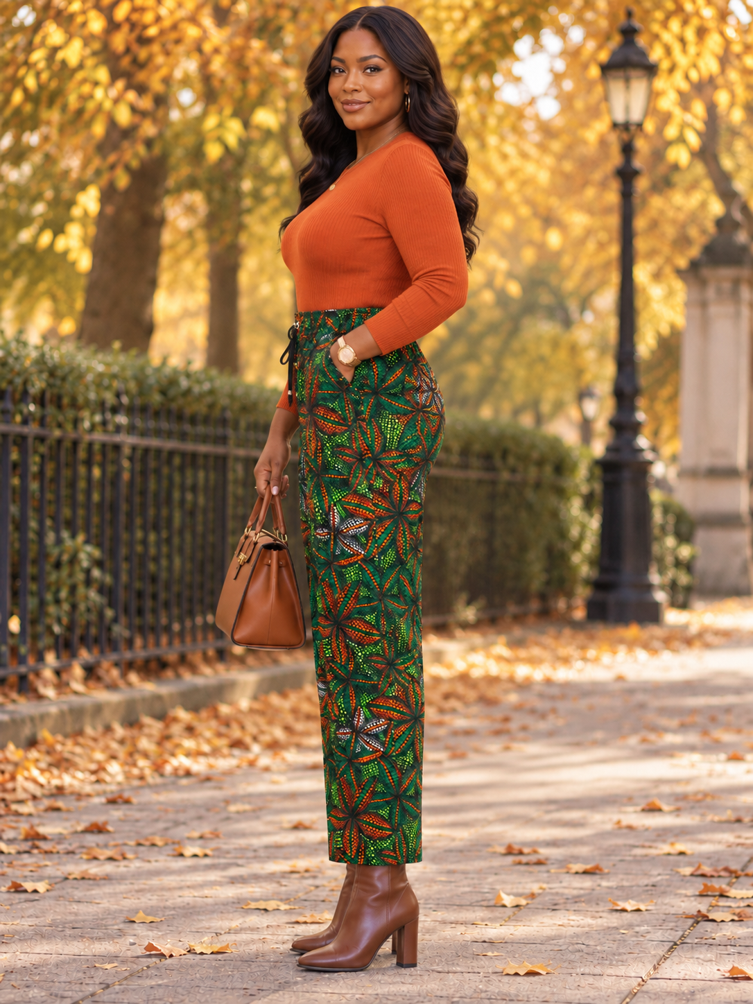 Amy Ankara African Print Drawstring Trousers