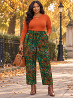 Amy Ankara African Print Drawstring Trousers