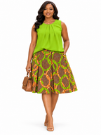 Anya Ankara African Print Two piece Top and Skirt