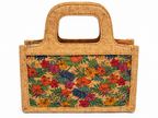 Cork Floral Print Handbag – Structured Top Handle Bag