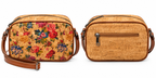 Floral Cork Crossbody Bag – Adjustable Strap Camera Bag