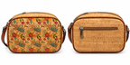 Floral Cork Crossbody Bag – Adjustable Strap Camera Bag