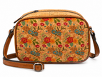 Floral Cork Crossbody Bag – Adjustable Strap Camera Bag