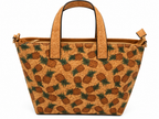 Printed Cork Tote Bag – Floral & Pineapple Everyday Handbag